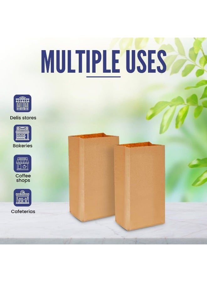 SNH Packing Sos Paper Bag No 4 Extra Small, Party Bags Lunch Flat Bottom Grocery Bags Kraft Treat Bags - 25 Pieces - Image 5